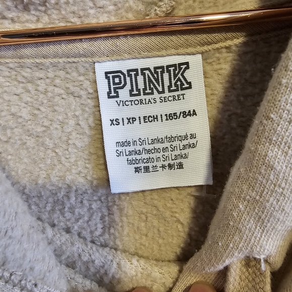 LAST CHANCE! PINK VS Beige Hoodie Size XS - Picture 4 of 7